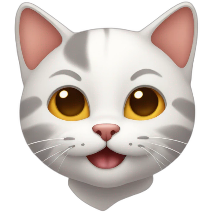 Cat licks itself emoji