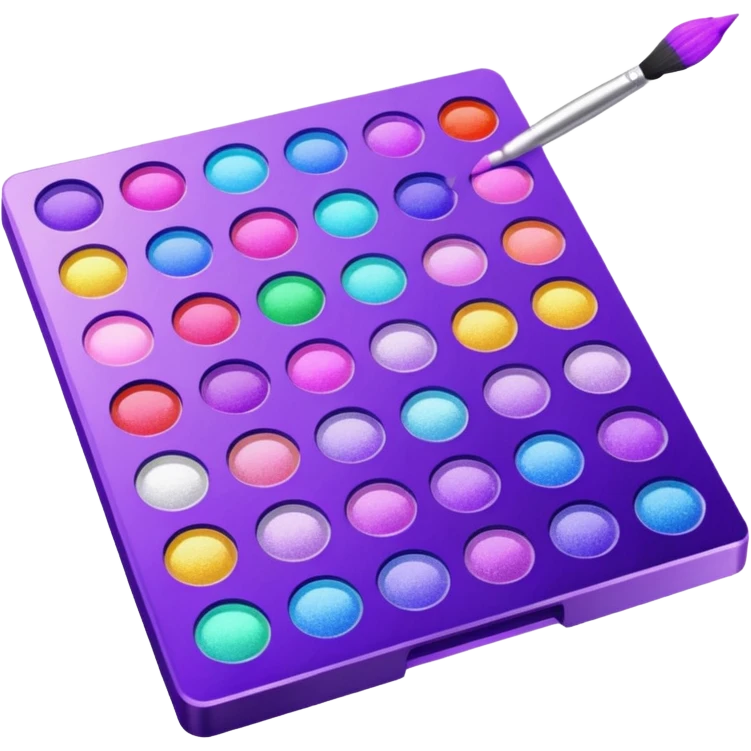 glitter purple art pincel pallet emoji