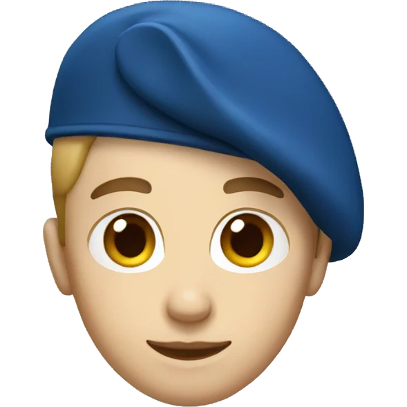 blue beret emoji
