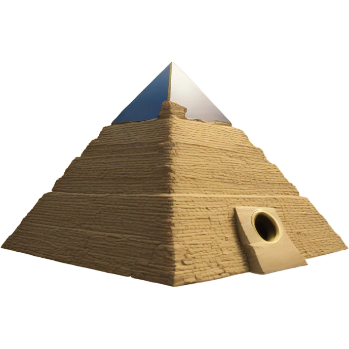 Vinyl record on Egypt pyramid emoji