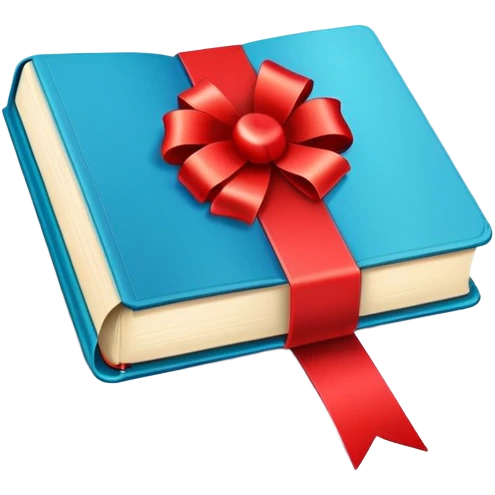 colorful book with bookmark emoji