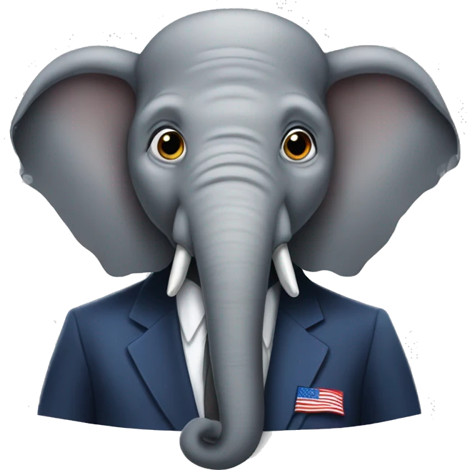 Elephant that is the president  emoji