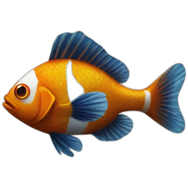 half clown half fish emoji