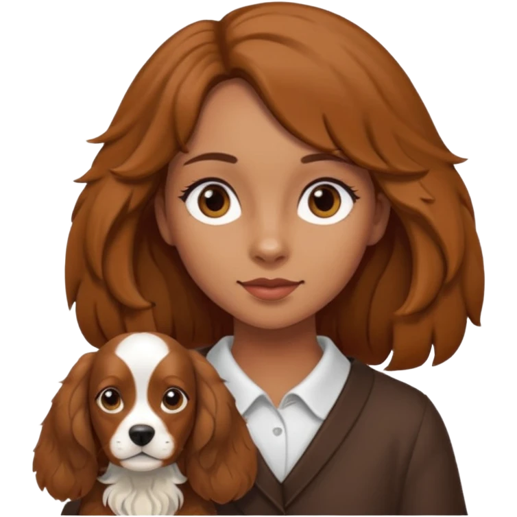girl with spaniel emoji