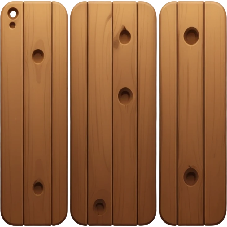 one cartoon like wood plank emoji