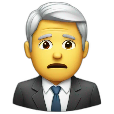 businessman suffering emoji