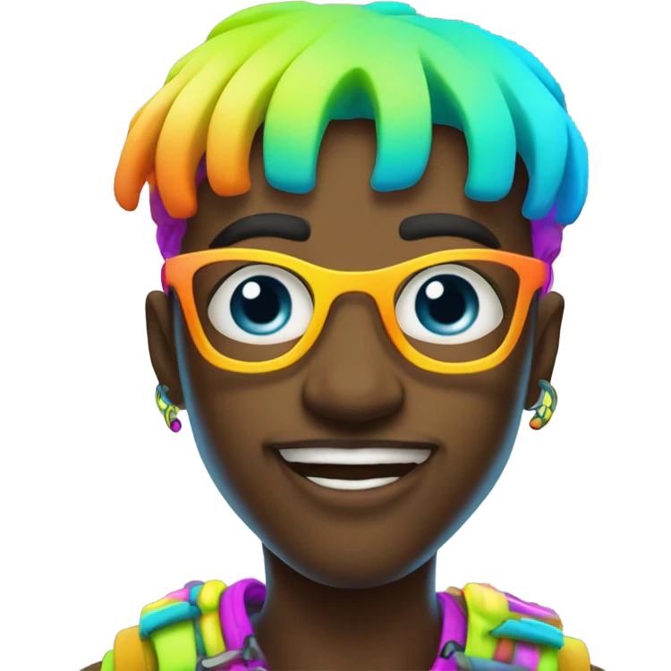 raver with big pupils emoji