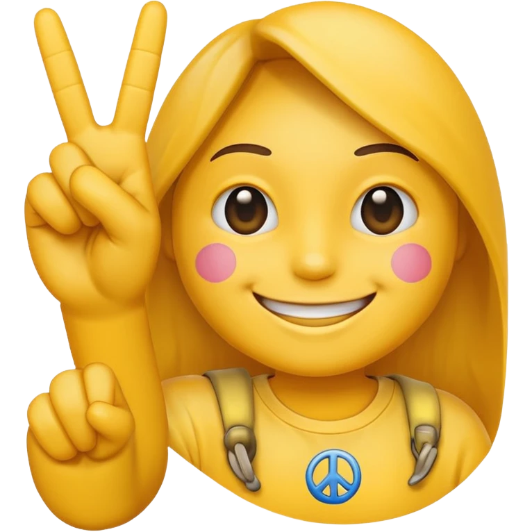 Emoji with the peace sign up  emoji