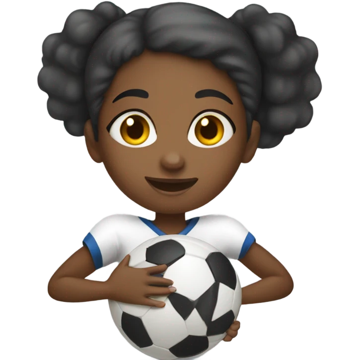 black girl playing football  emoji