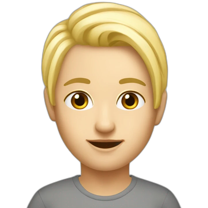 blondynka z włosamiso ramion emoji