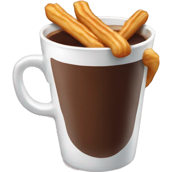 Taza de Chocolate con churros emoji