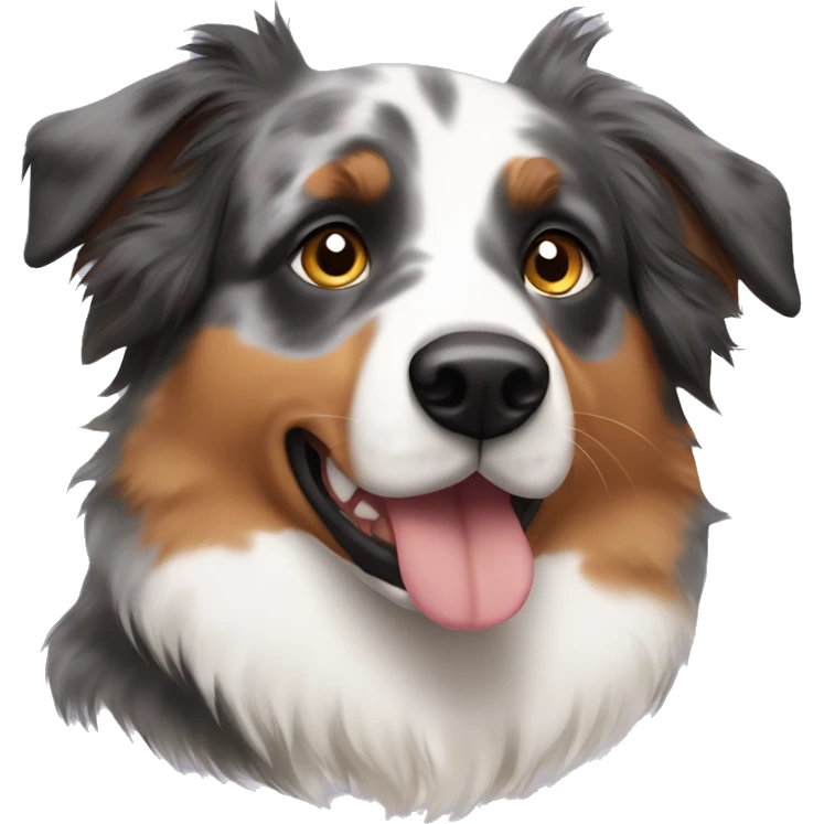 Australian shepherd with pointy ears emoji