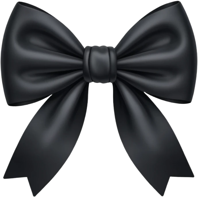 Black bow emoji emoji