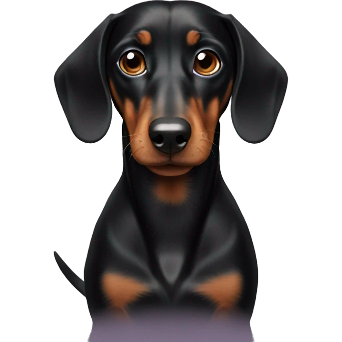 black dachshund  emoji