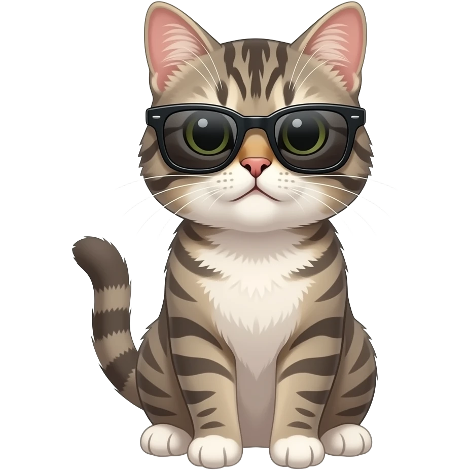 Cat wearing sunglasses emoji