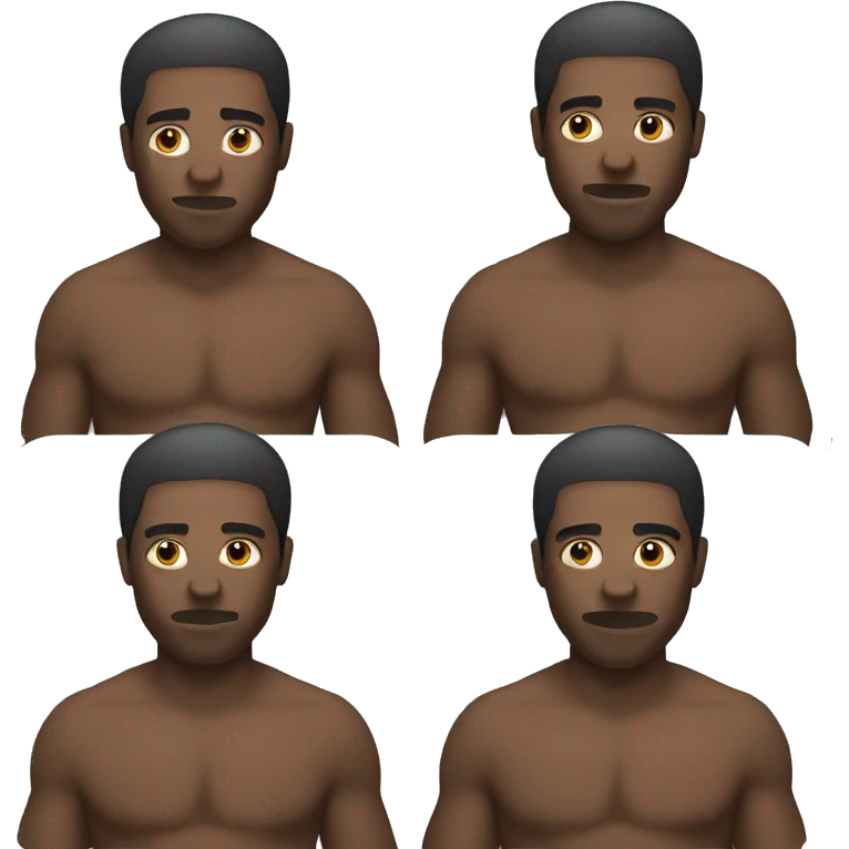 Black man sweating  emoji
