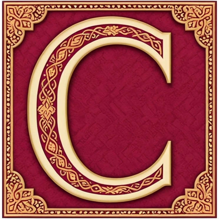  letter c made out of persian carpet texture emoji