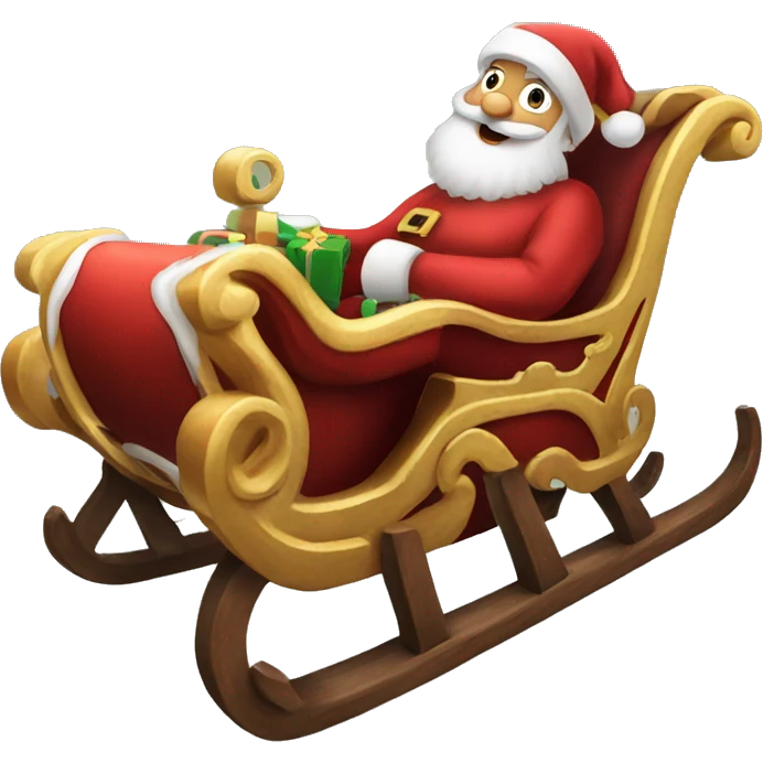 Santa Claus sleigh new year emoji