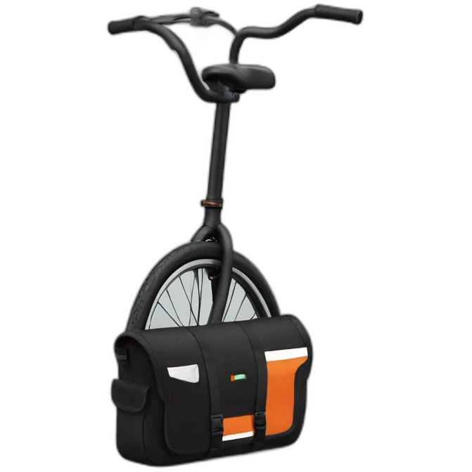 Netherlands bike black bag near emoji