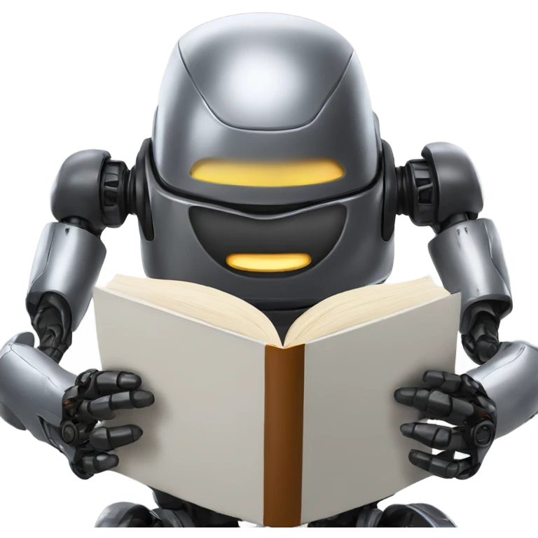 robot reading a book emoji