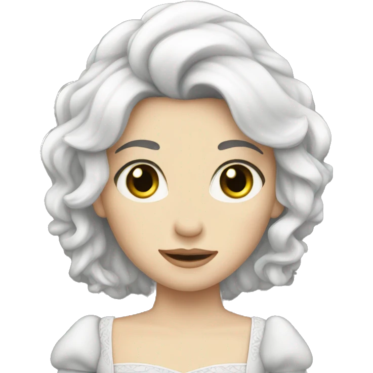 white princess with black hair emoji