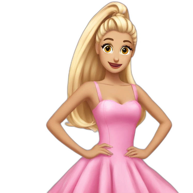 Arianna-grande-blonde-sexy-pink-dress emoji
