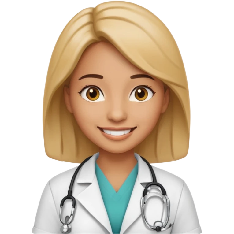 faça uma medica MULHER em forma de emoji em png emoji