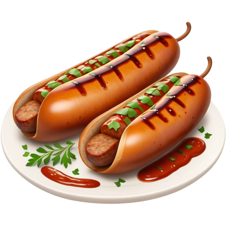 Cinematic spicy chipotle sausage, glistening with smoky, tangy sauce, charred and grilled to perfection, sliced open to reveal juicy filling, served with fresh herbs, rich and flavorful, detailed and appetizing. emoji