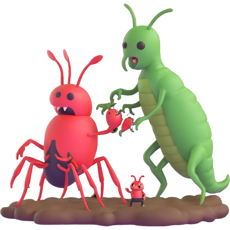 Sung Jin Woo confronting the ant king monster on Jeju Island emoji