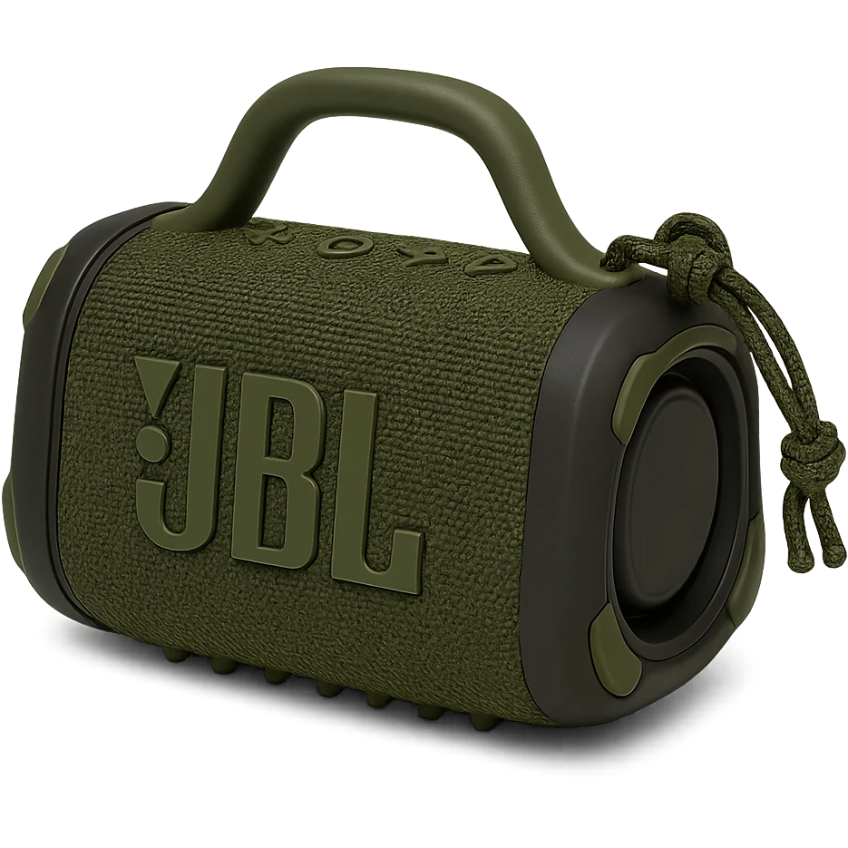 military-themed portable JBL speaker with olive green and black colors emoji