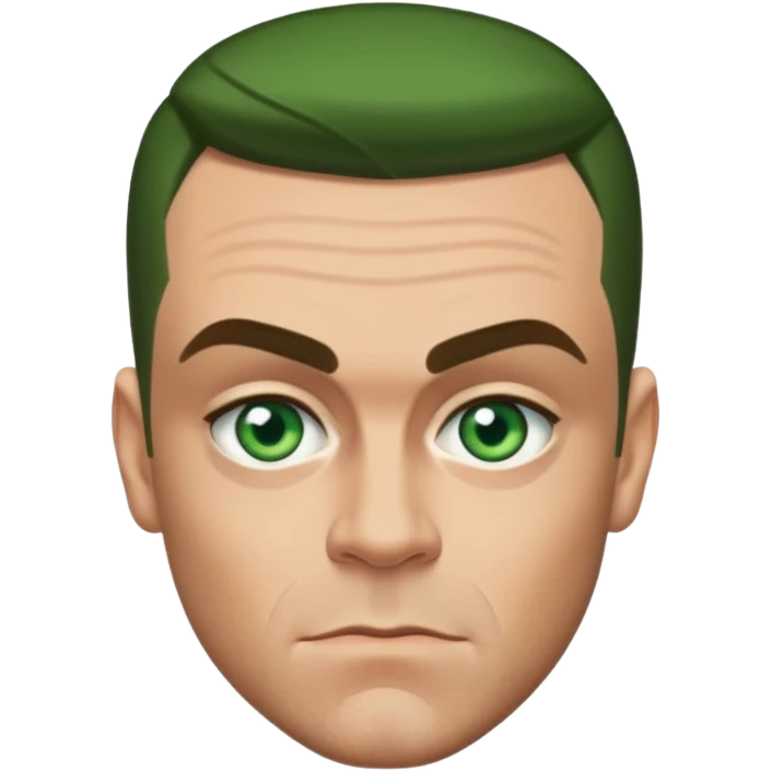 Robbie Williams with Green Eyes emoji