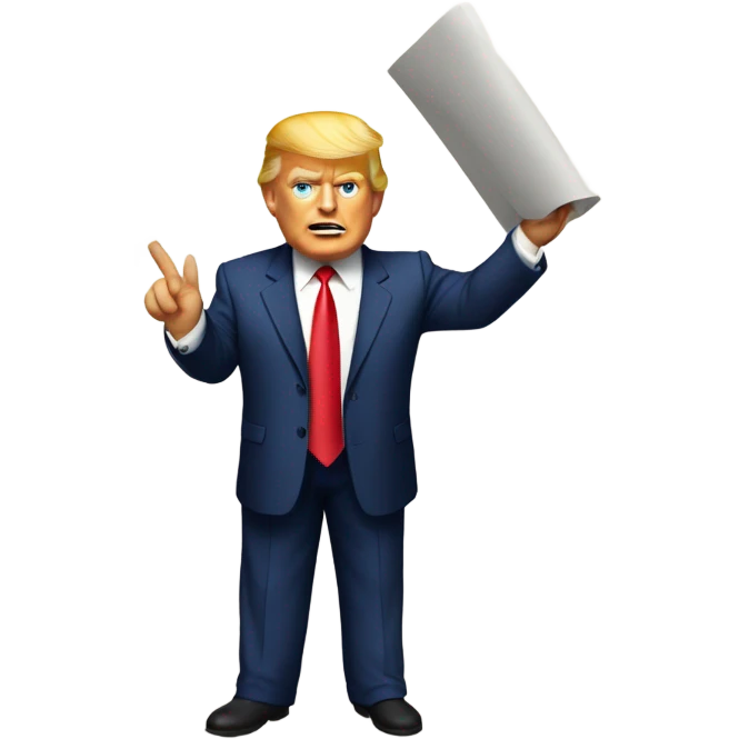 Trump building a wall emoji