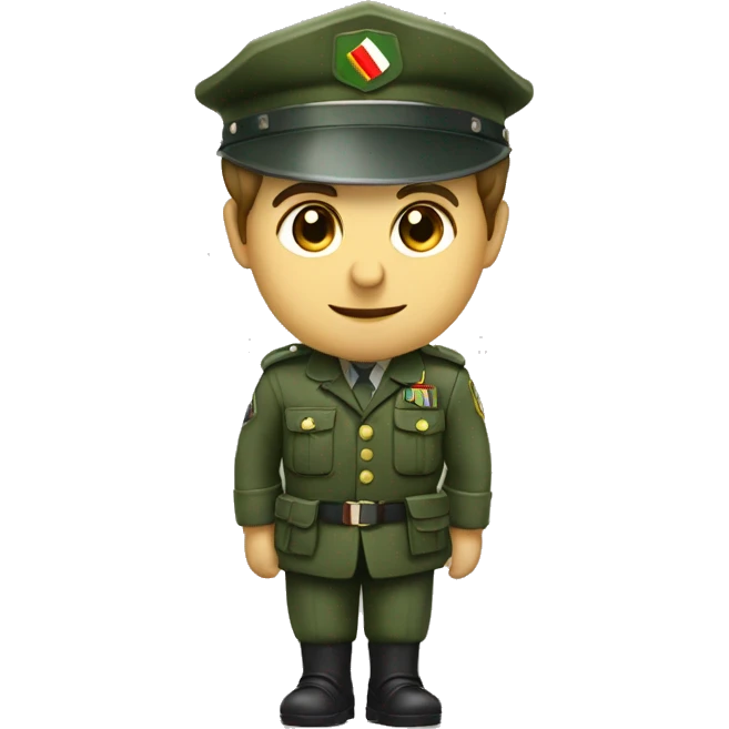 ragazzo italiano con la divisa della guardia di finanza  emoji
