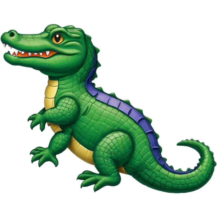 Louisiana state outline with gator in it emoji