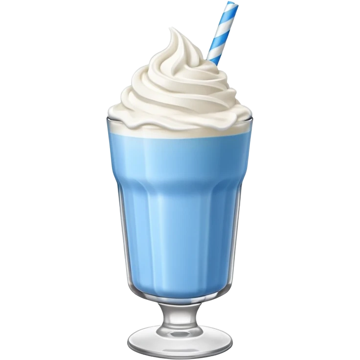 Make a blue milkshake emoji emoji