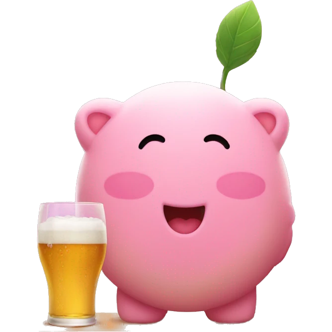 Kirby beer emoji