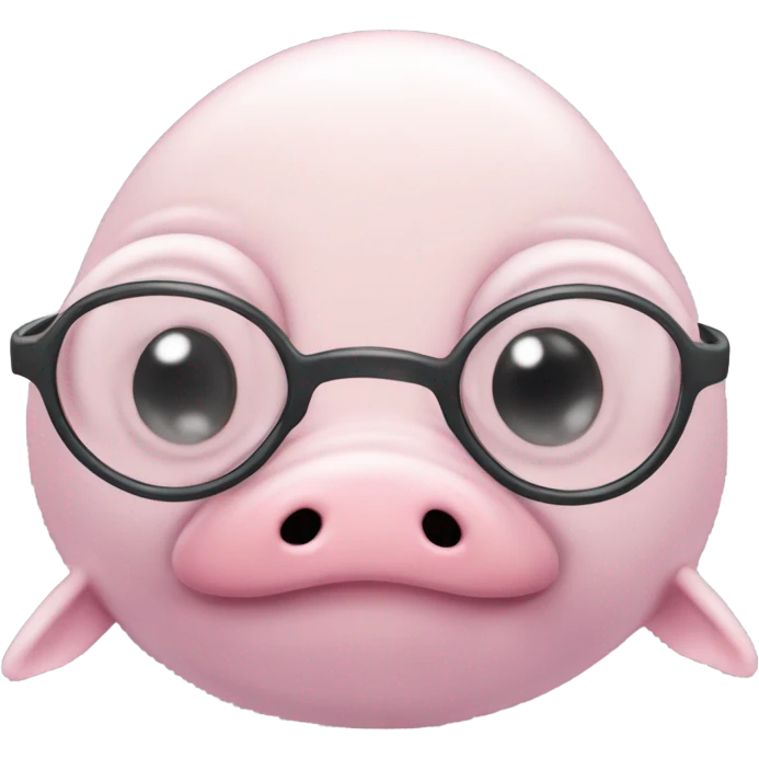 Blob fish with glasses emoji