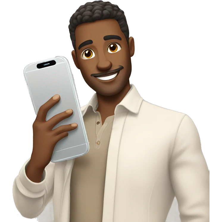 handsome man taking selfie pose emoji | AI Emoji Generator