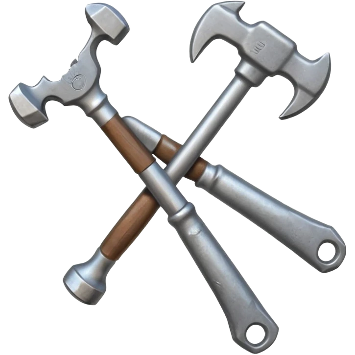 grey spanner tool and hammer emoji