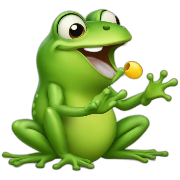 frog singing emoji