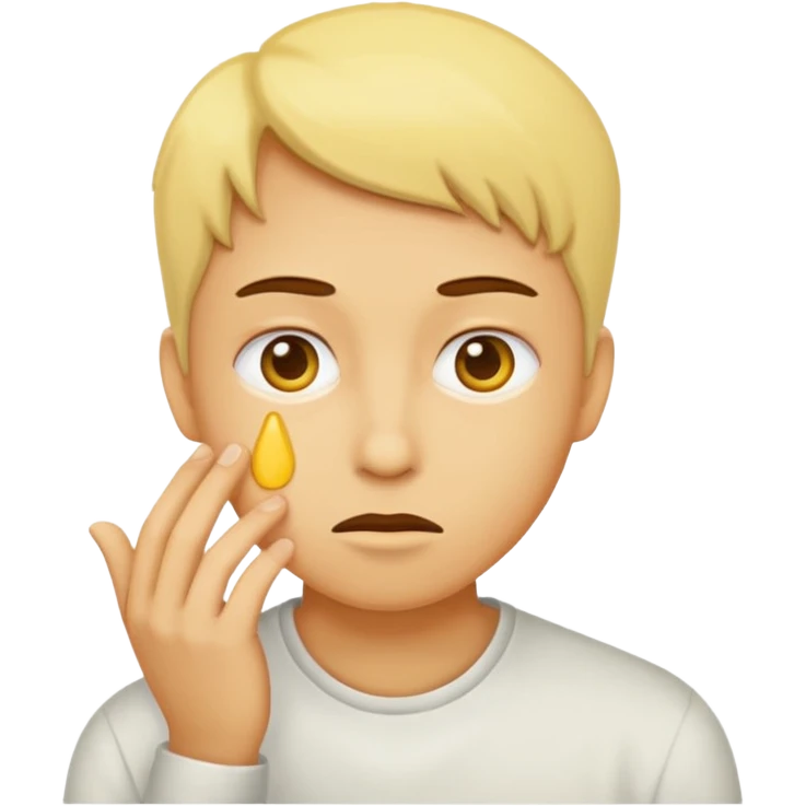 Tête jaune, soupire emoji