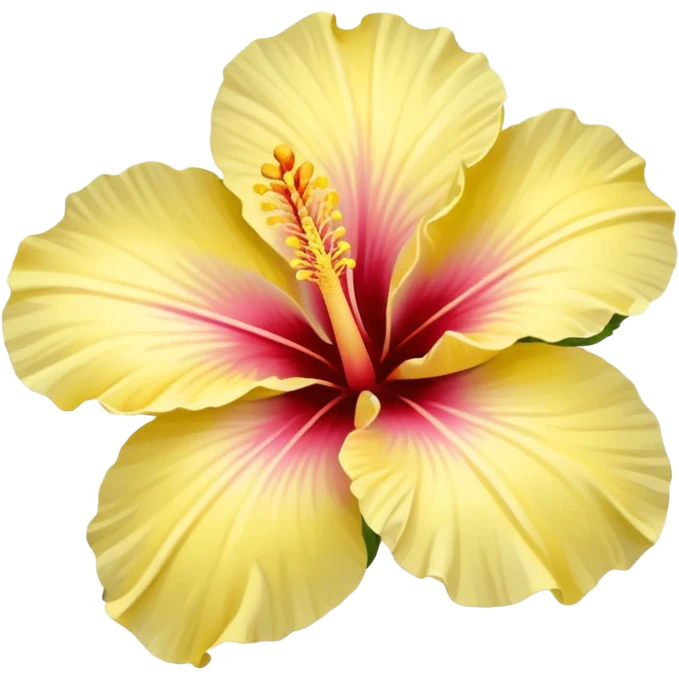 A pale yellow hibiscus flower emoji