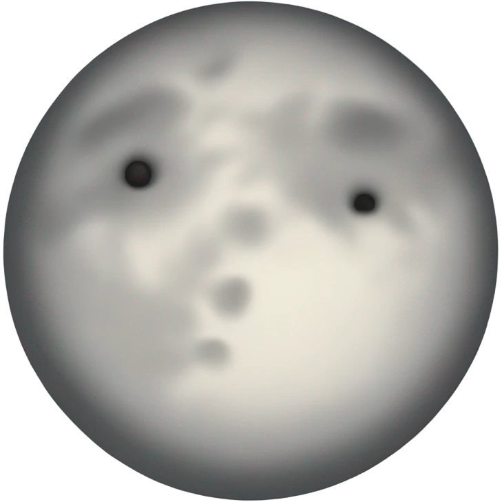 Sad moon  emoji