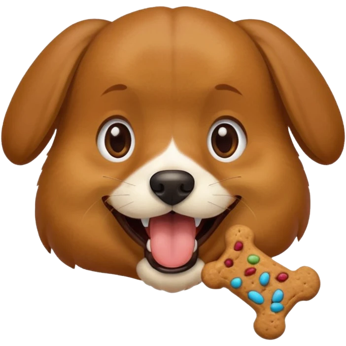 dog biting dog treat emoji