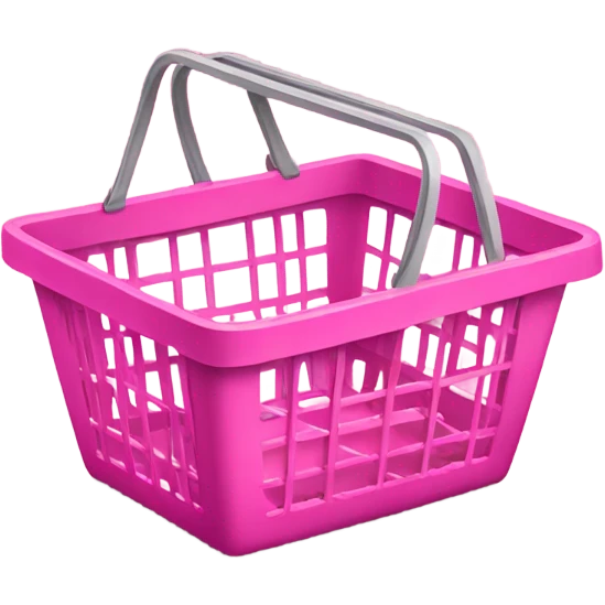Pink empty shopping basket emoji