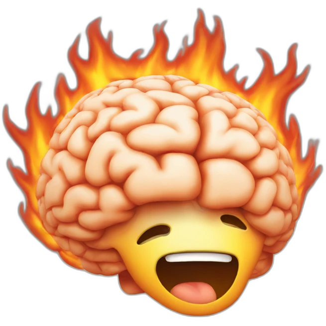 Brain on fire emoji