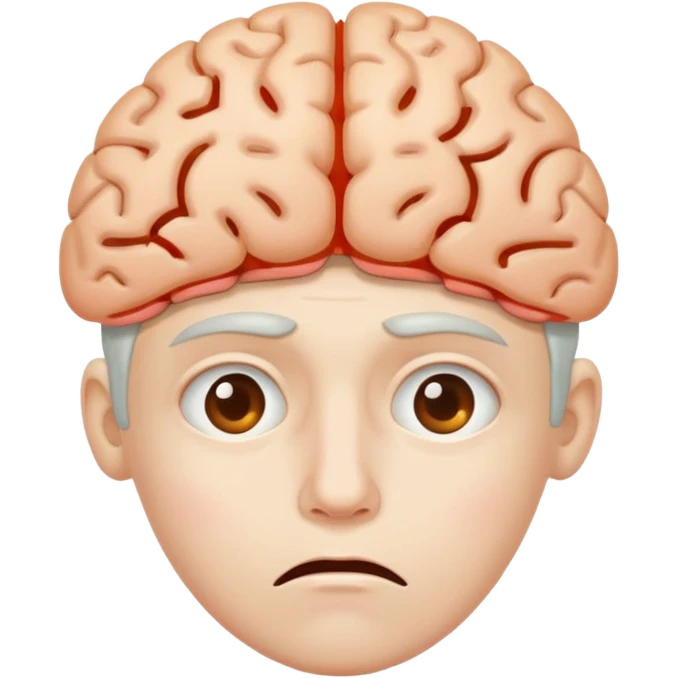 Tired Brain – Mentally exhausted, brain-fried. emoji