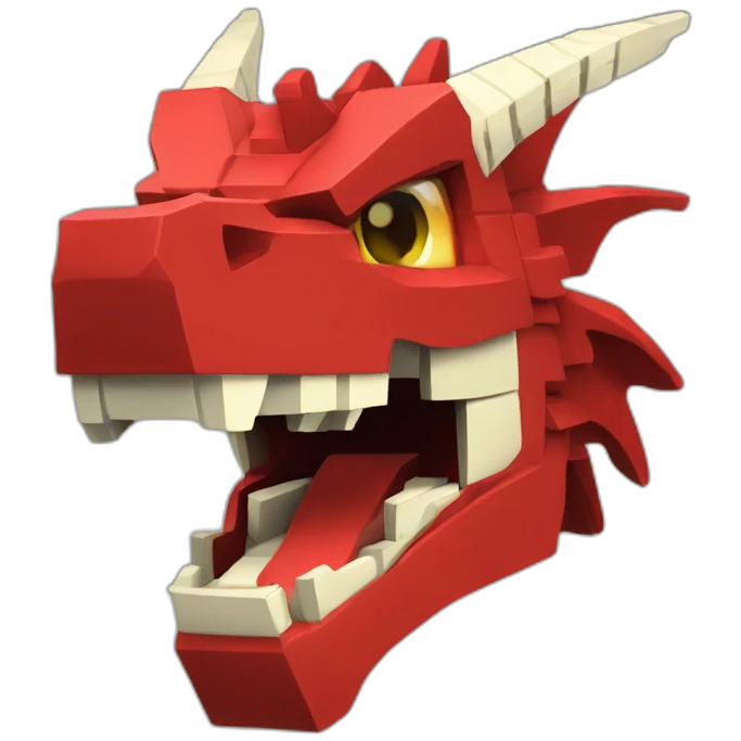 head cranial Red dragon Minecraft delegate emoji