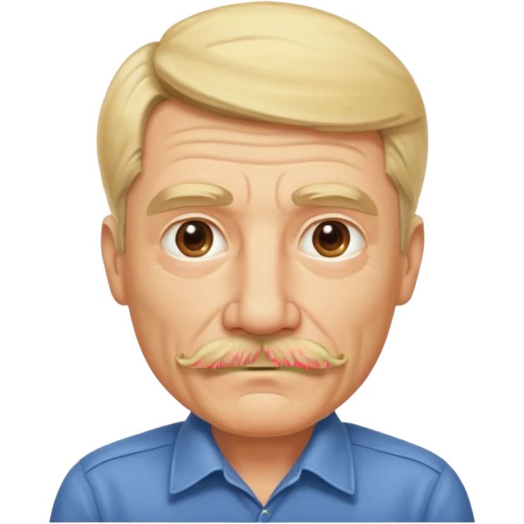 blonde Mustache Man elder emoji