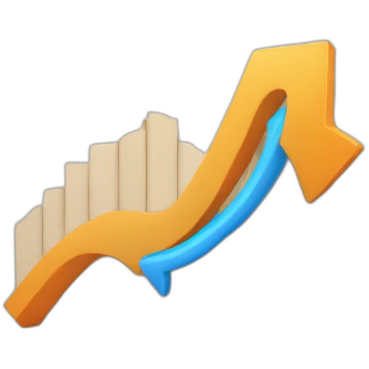 3d graph with up arrow emoji